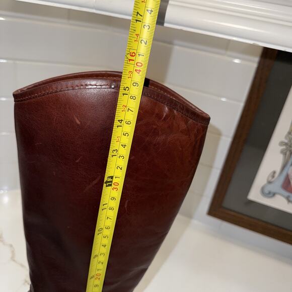 Frye Melissa Button 2 Women's Size 8.5B Brown Leather Boots Redwood - Picture 10 of 10